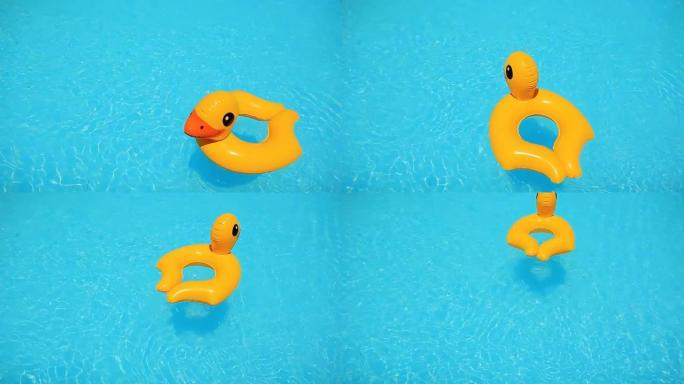 橡皮鸭游泳池的镜头
