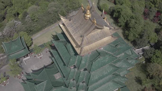 航拍 重庆 环绕 鸿恩寺 调色练习