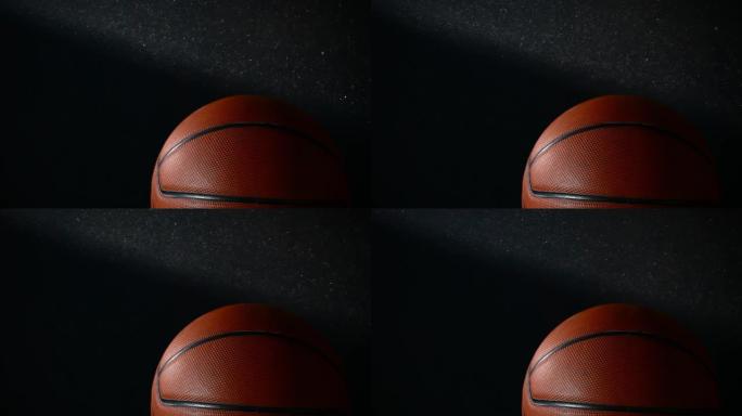 篮球黑暗背景的镜头