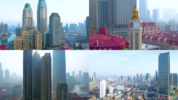 天津城市建筑航拍素材c