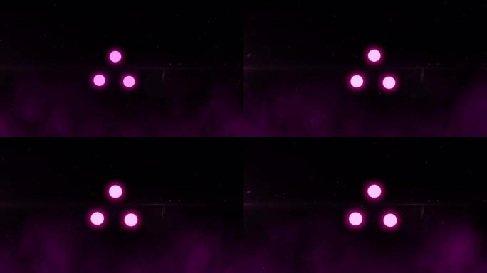 发光加载粉色圆圈数字界面动画