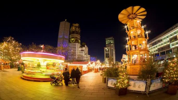 西柏林的圣诞市场延时
