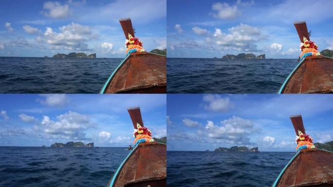 波夫泰国木长尾船之旅波浪海普吉岛泰国天堂岛之旅