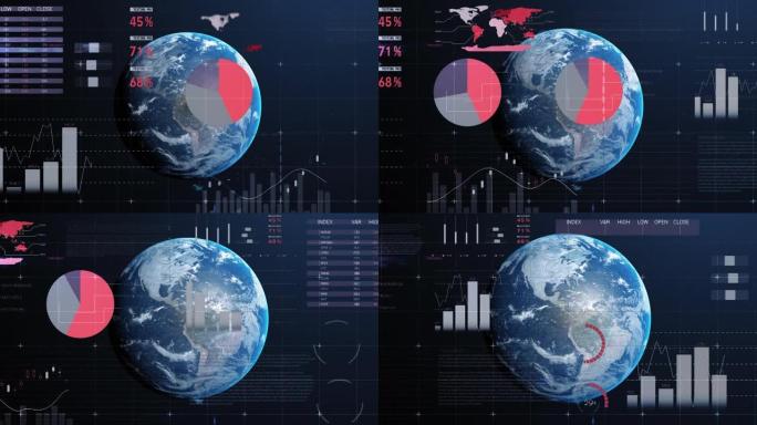 全球数据处理和统计动画