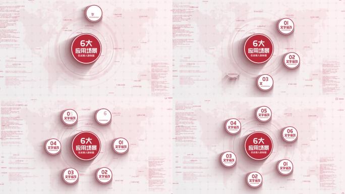 （6分类）六项环形红色文字分类