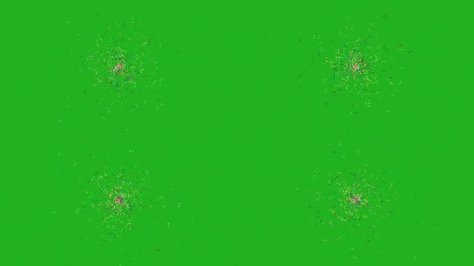 彩色粒子提取绿屏运动图形