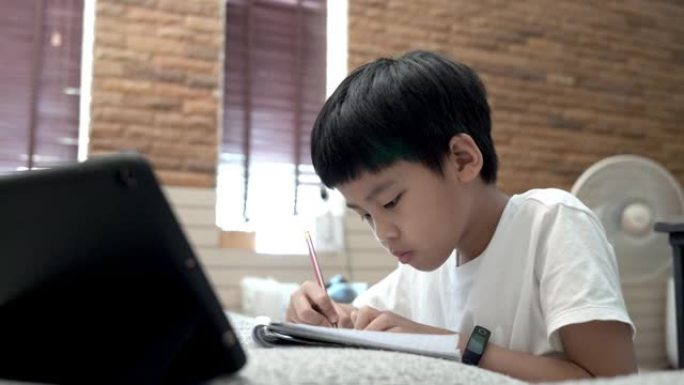 亚洲男孩在家在线学习