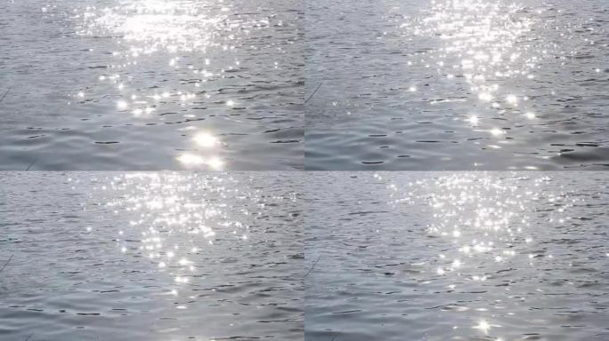 阳光照在水面上