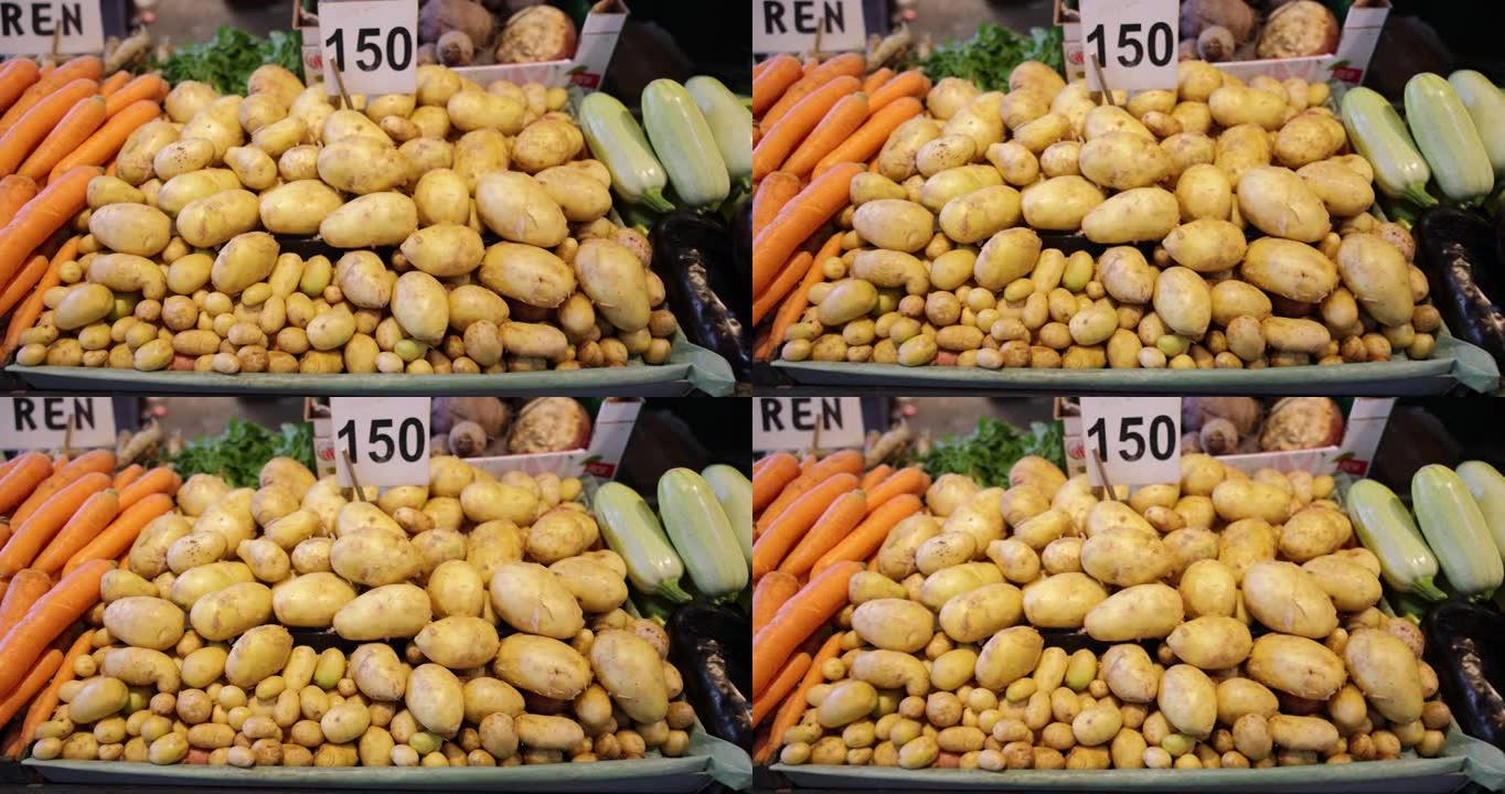 土豆堆与市场上的价格