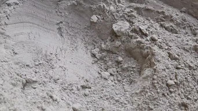 用于工业，水泥或砂浆cray的水泥粉，Grady水泥粉，水泥粉堆的特写射击桩