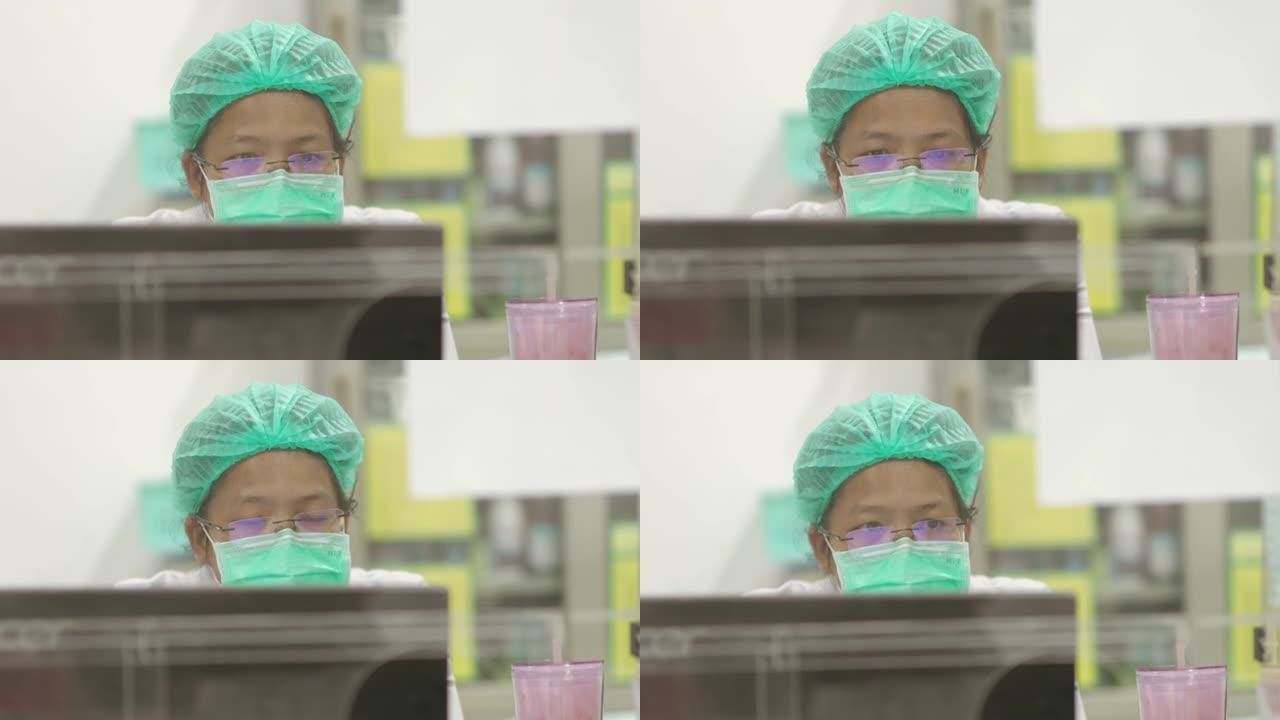 医院准备下一步治疗的云网女高级护士读文件-库存视频