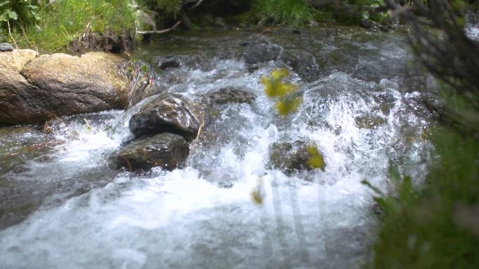 自然山间小溪 青山绿水 山涧小河沟