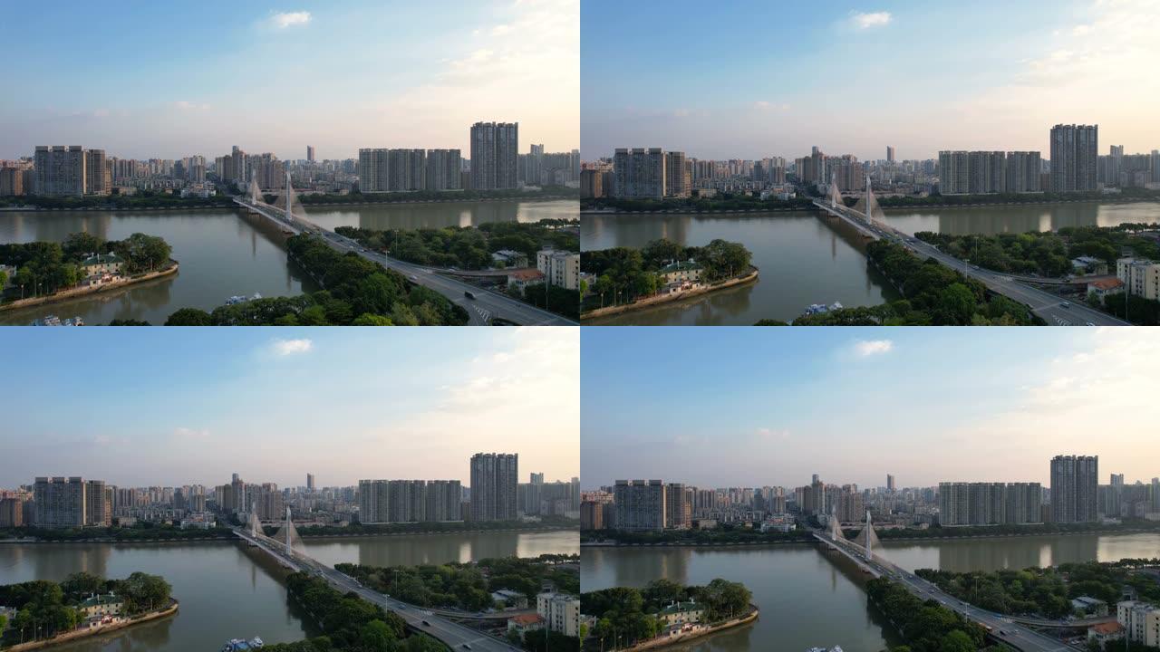 中国广州海印大桥鸟瞰图