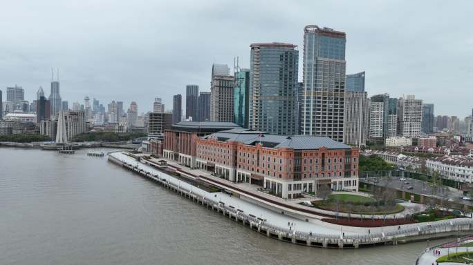 5K原素材-航拍上海北外滩世界会客厅