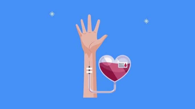 世界献血者日运动用手和心脏