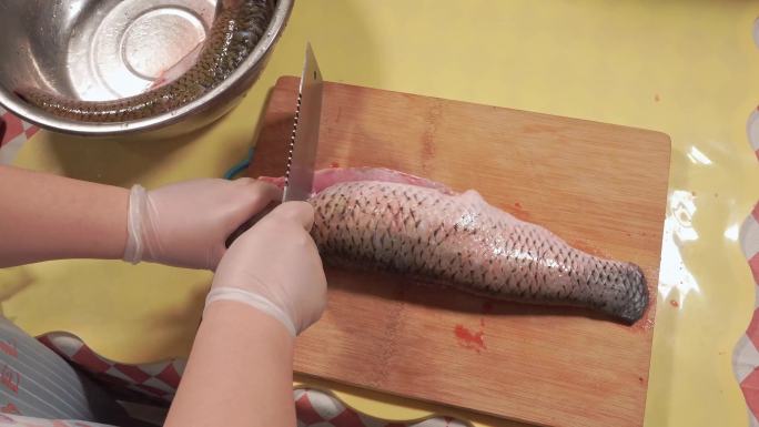 草鱼切段切鱼肉鱼块 (2)