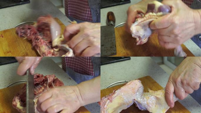 剁柴鸡拆分整鸡切鸡肉块剁鸡肉 (4)