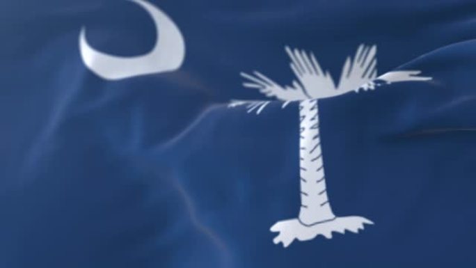 美国南卡罗来纳州，美国地区的旗帜。循环