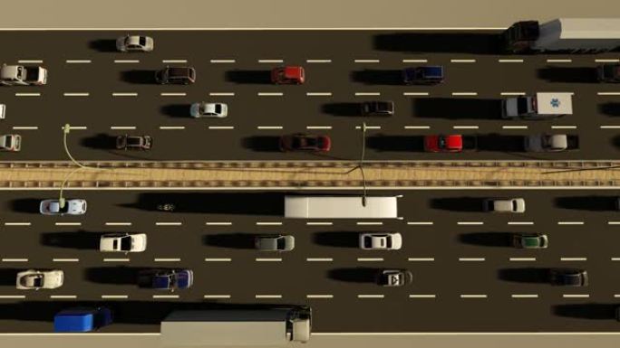 美国高速公路顶视图