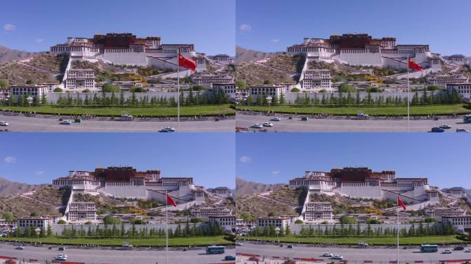 布达拉宫航拍 布达拉宫广场航拍 西藏旅游