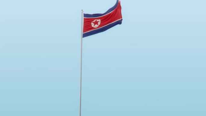 带有Alpha和不同运动角度的背景的朝鲜国旗