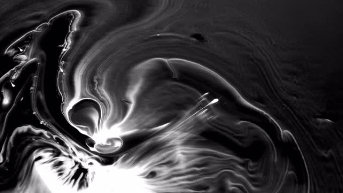 墨水飞溅掉落混沌抽象漩涡膨胀印迹过渡溢出