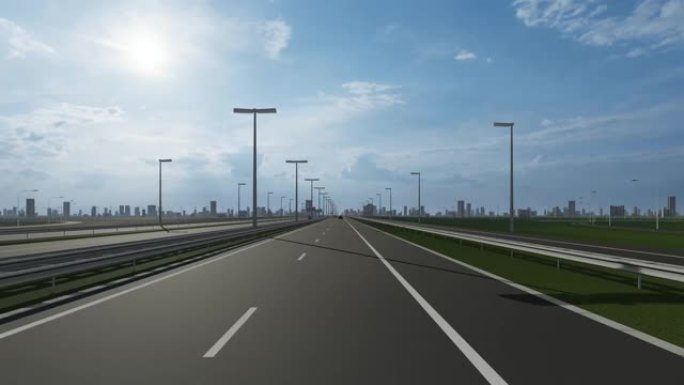 高速公路上的麻浪城市招牌概念股视频指示城市入口