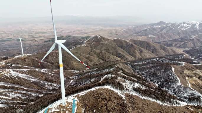 风电 风车 绿色能源 4K航拍