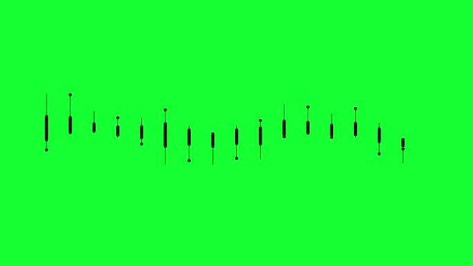 绿色背景上的声波均衡器。