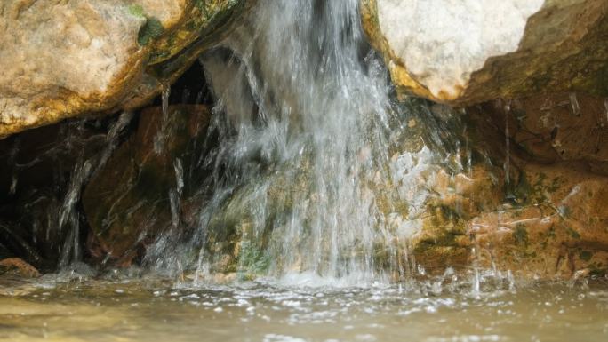 喷泉小溪瀑布实拍镜头