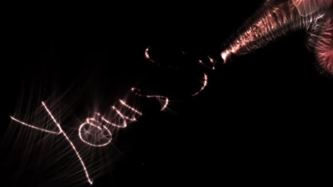Kirlian aura录像的男性手用笔真诚地写文字