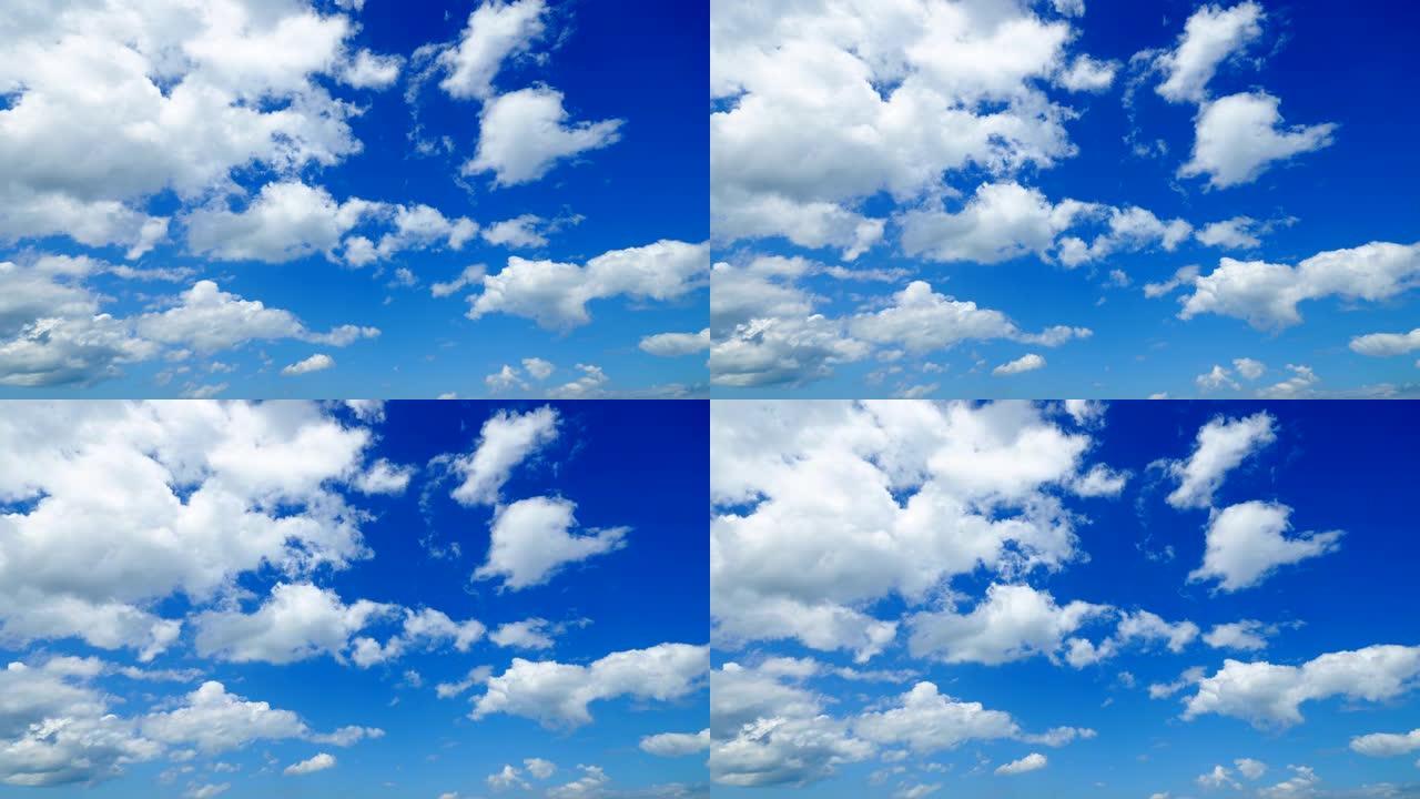 晴朗的天空有云云朵飘渺蓝天白云云海翻腾