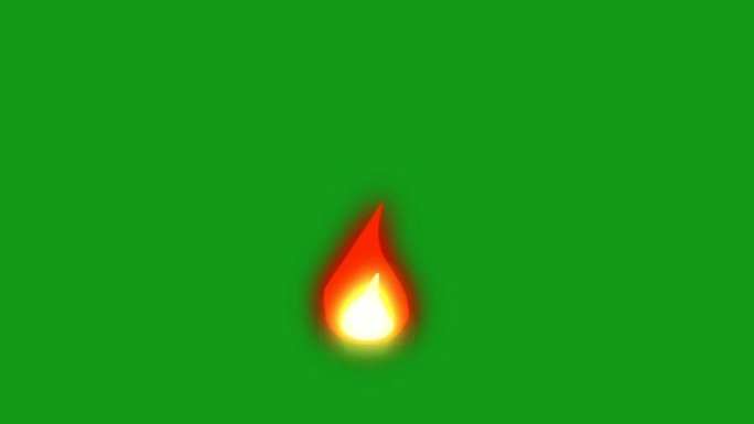 蜡烛火焰绿色屏幕运动图形