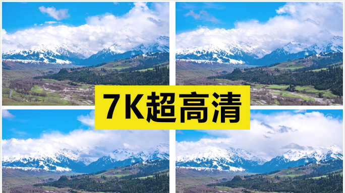 雪山、森林 河谷延时素材【原创7K