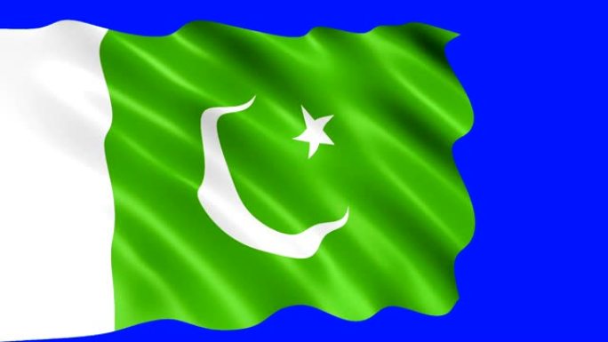 巴基斯坦国旗在风中飘扬