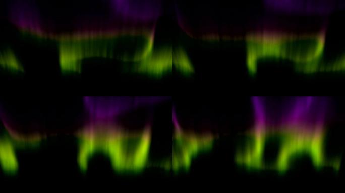 4k七彩北极光。北极光