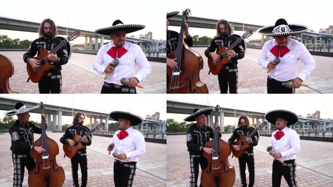 墨西哥音乐家三重奏墨西哥流浪乐队