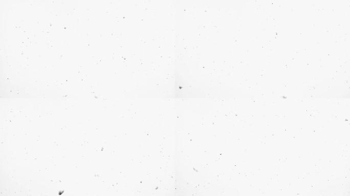 飘雪的慢动作视频。背景是缓慢而美丽地落下的大片雪花从上方飞入相机。