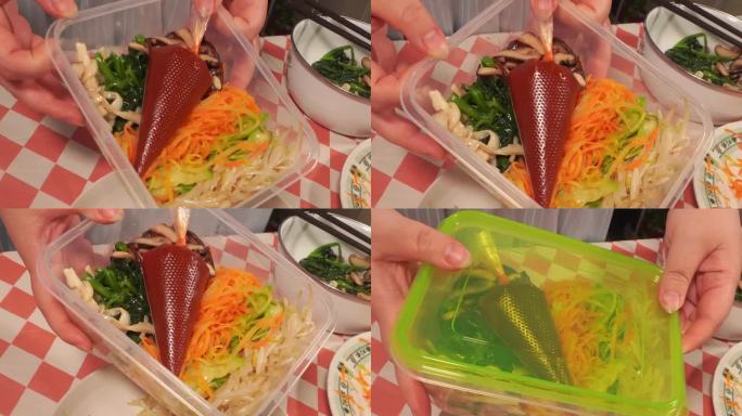 饭盒打包石锅拌饭食材各种蔬菜装饭盒(6)
