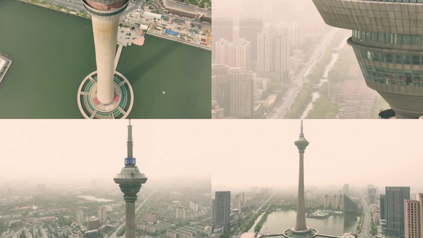 天津雾霾沙尘暴城市污染环境大雾空气污染