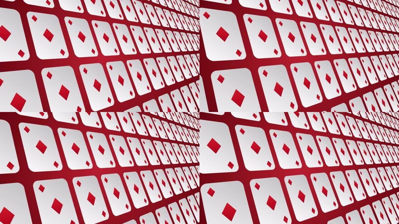 扑克牌套装钻石图案特写动画背景