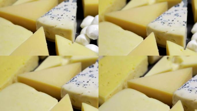 不同类型和品种的奶酪