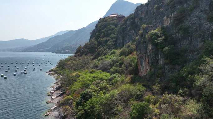 航拍抚仙湖禄充笔架山