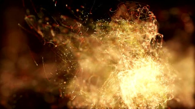 飞火火花运动作为动画抽象介绍装饰背景4K UHD视频