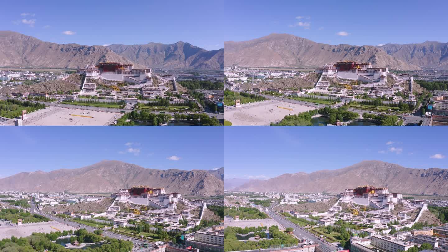 西藏解放纪念碑 达拉宫广场游客