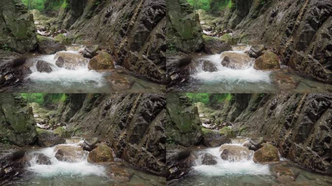 夏日山间溪流水清凉自然素材