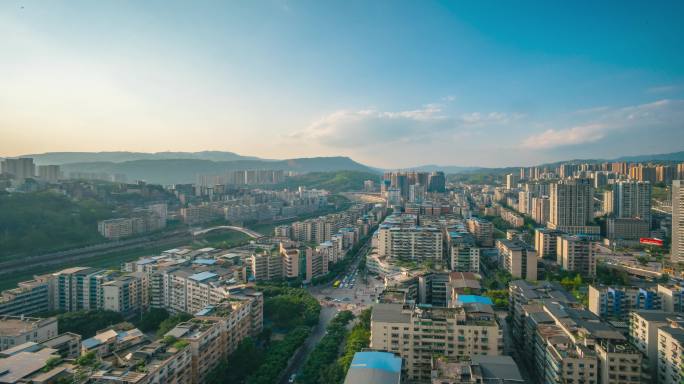 4k重庆綦江老城区延时风光