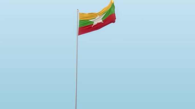 带有Alpha的缅甸国旗和带有不同运动角度的背景