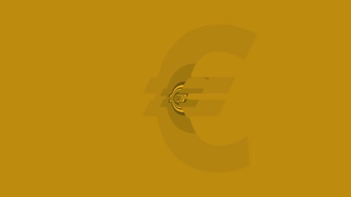 欧元货币符号组成的隧道动画，无限循环