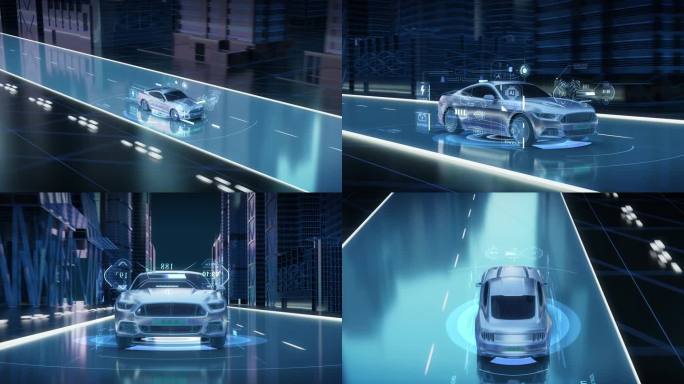 HUD科技感智慧智能新能源汽车视频素材